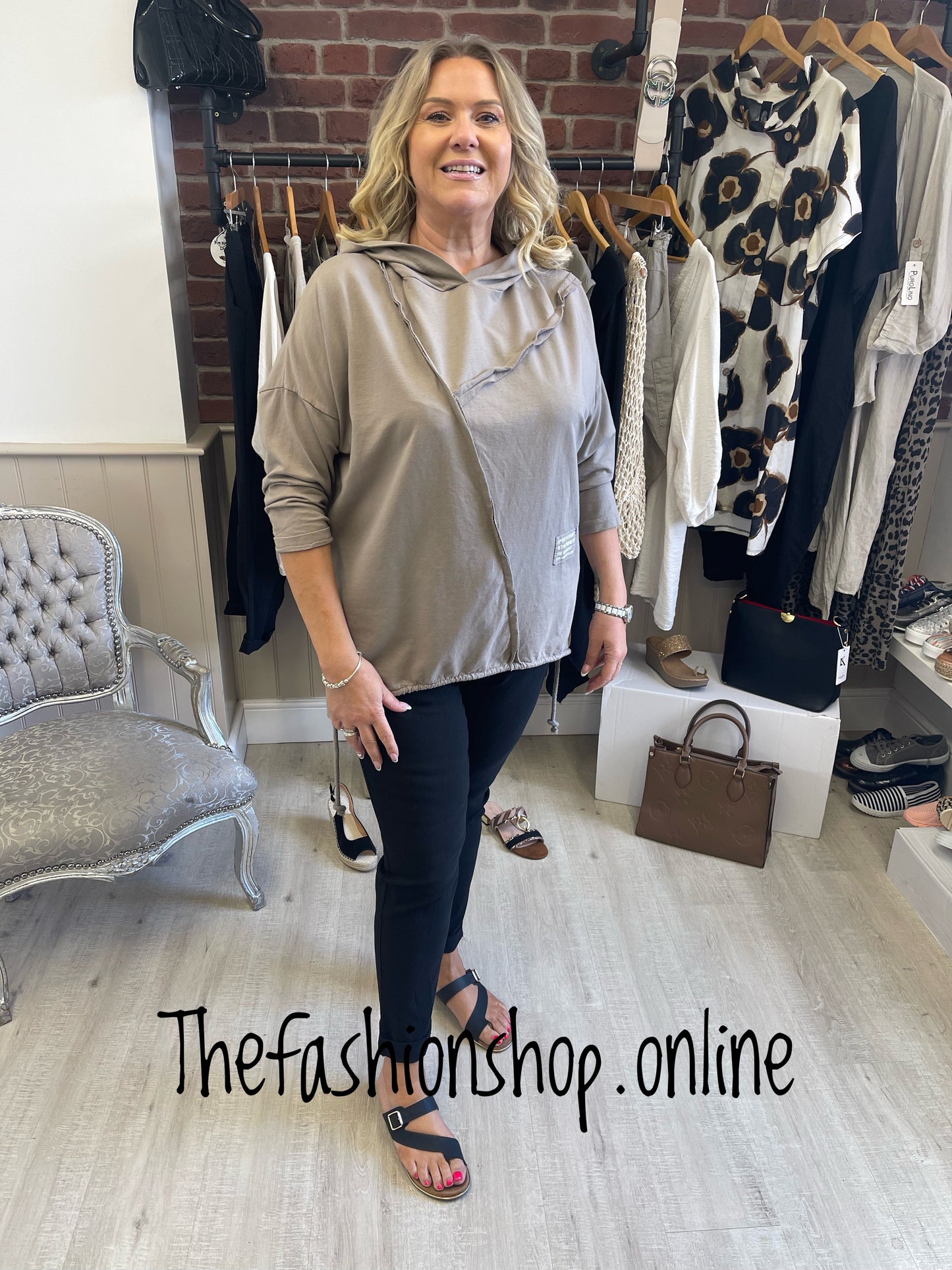 Mocha hooded high low top 10-18