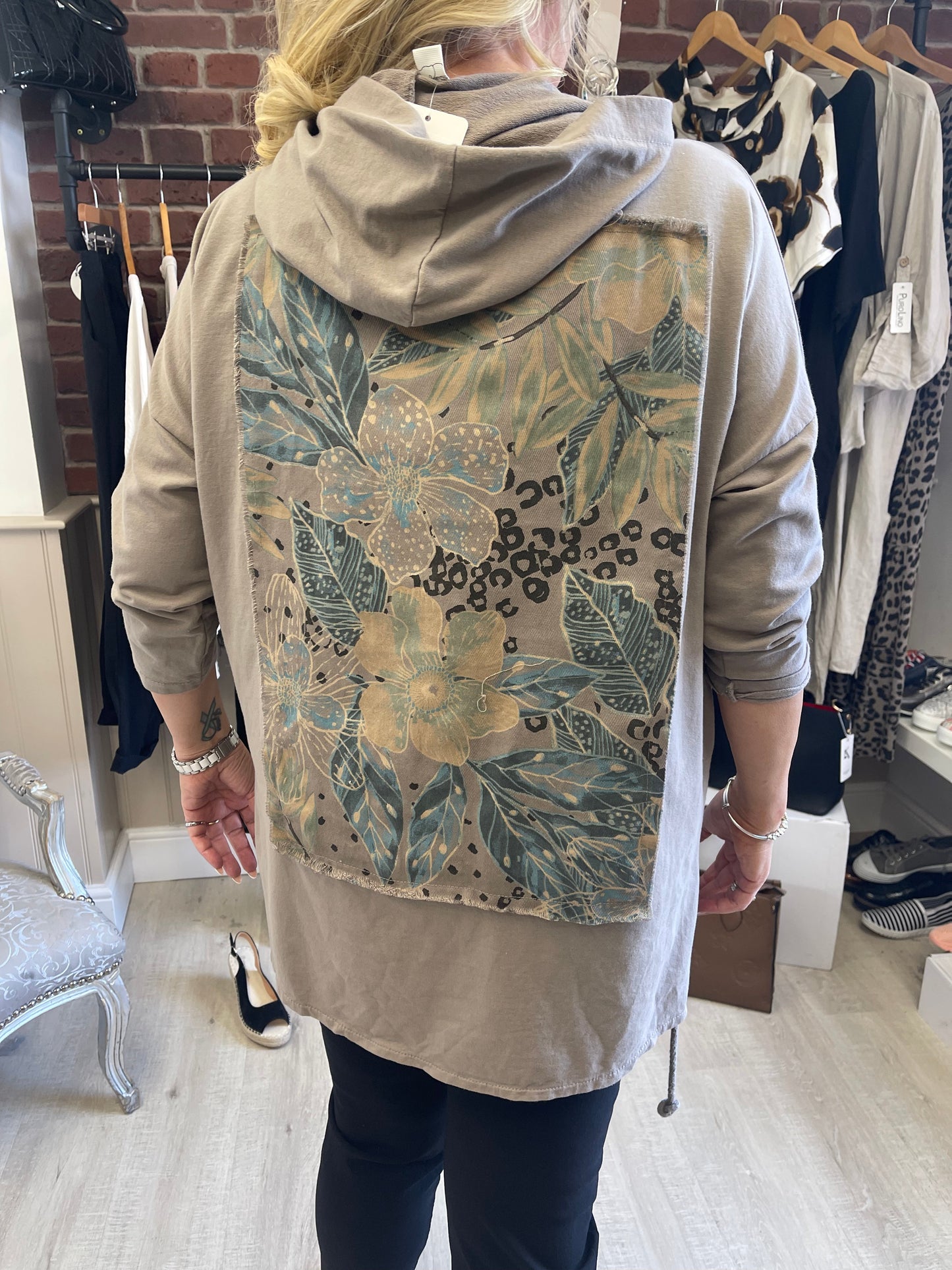 Mocha hooded high low top 10-18