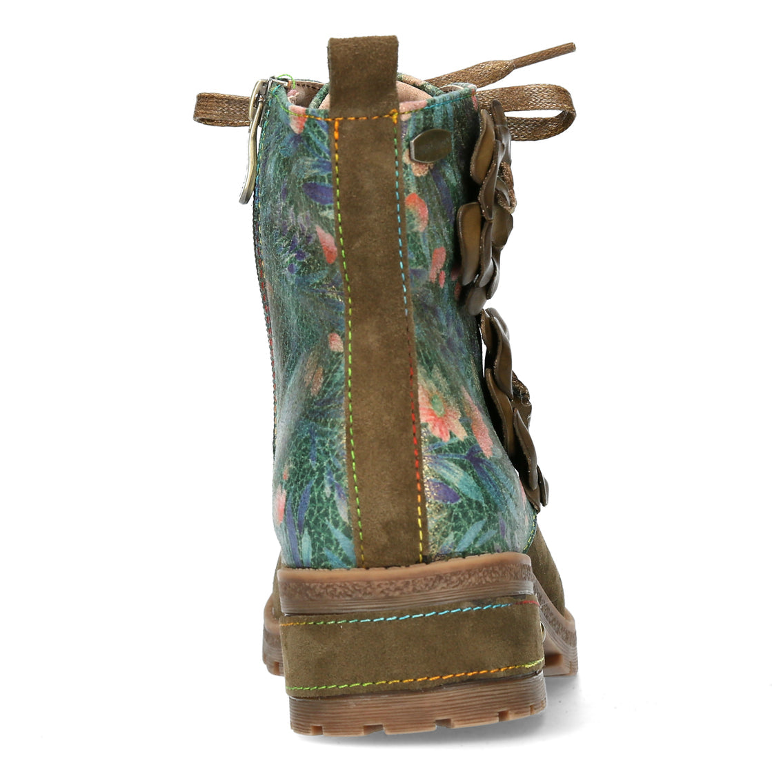 Laura Vita Cocrailo khaki leather lace up boot sizes 4-8