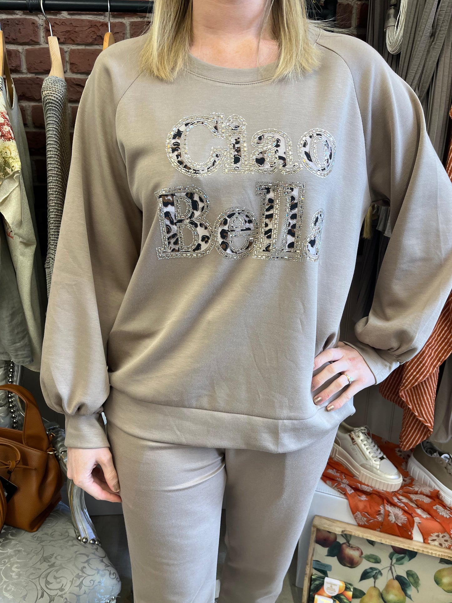 Bella mocha sweatshirt 10-16