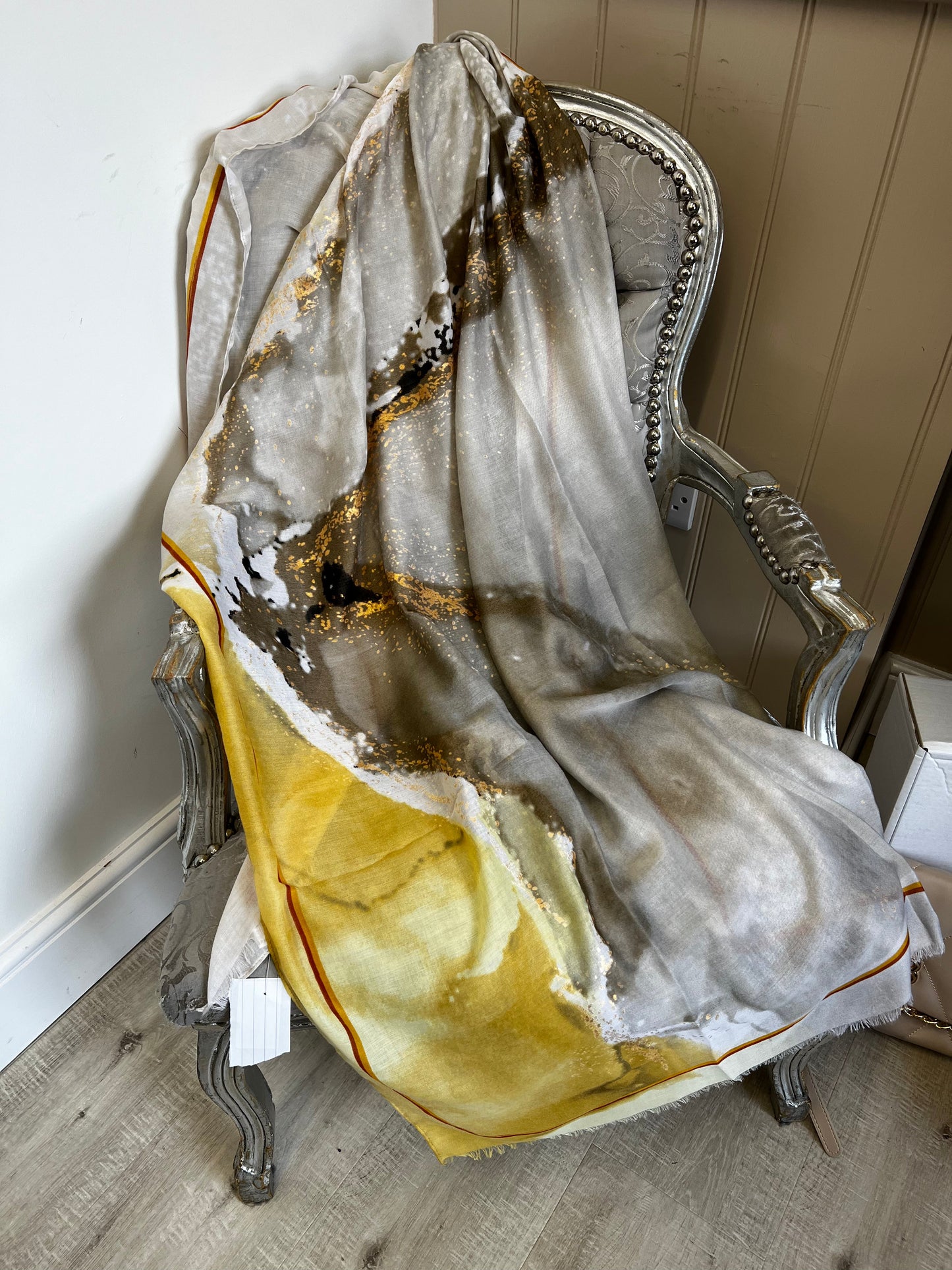 Neutral marble scarf