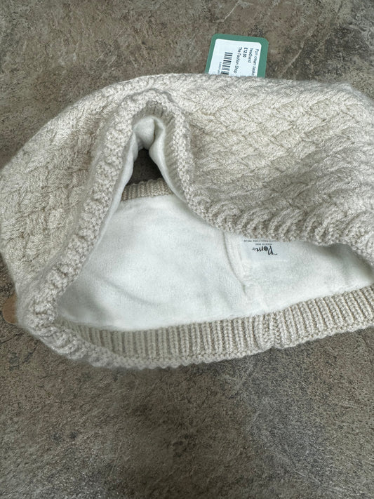 Pom cream basketweave headband