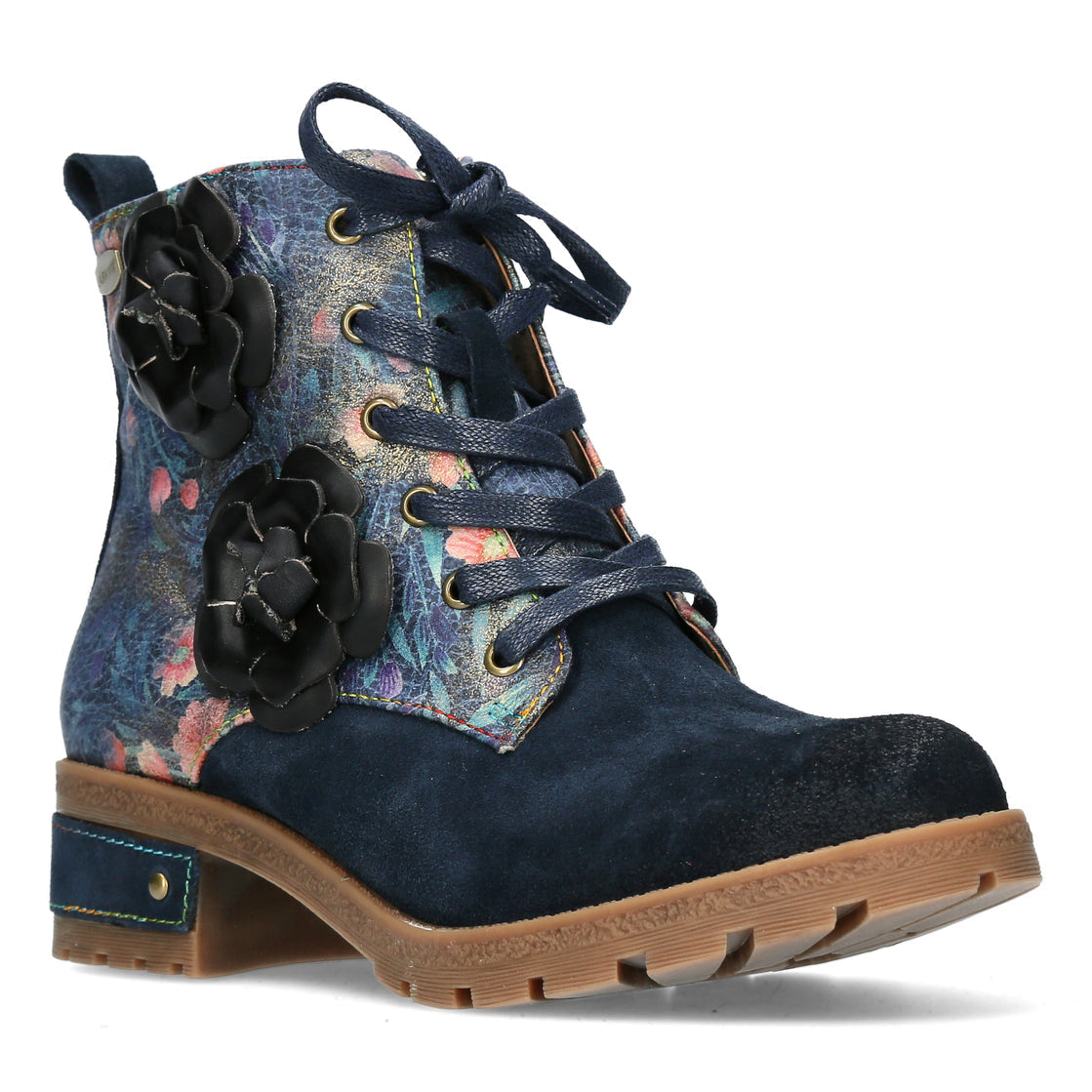 Laura Vita Cocrailo jeans blue leather lace up boot sizes 4-8