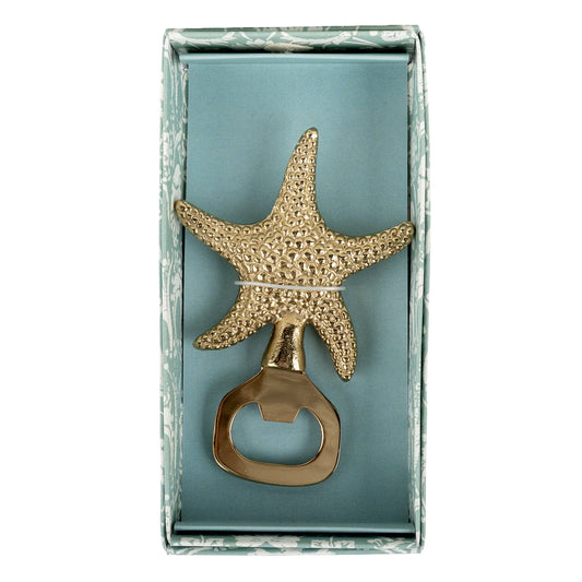 Candlelight Gold Starfish Bottle Opener designed by Jeff Banks