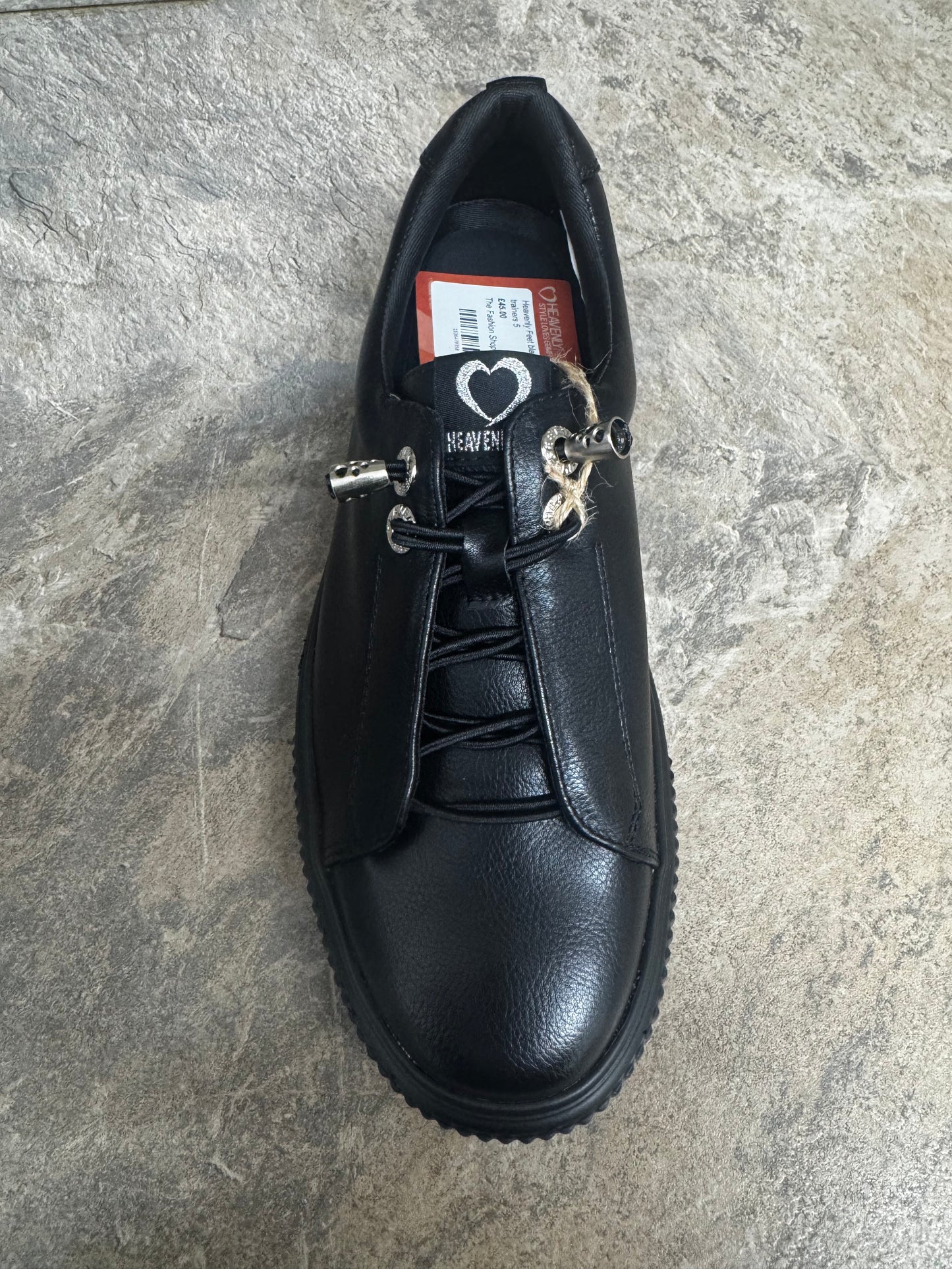 Heavenly Feet black petal litesole trainers sizes 4-8 (EU 37-42)