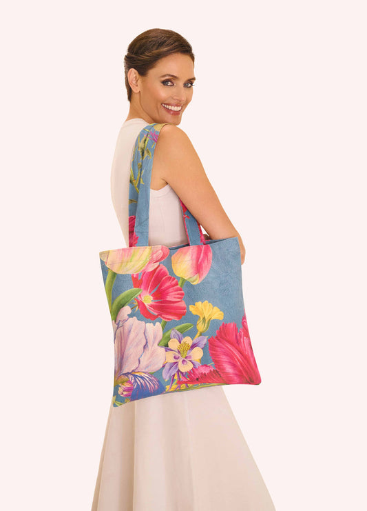 Powder Floral Study Canvas Tote Bag