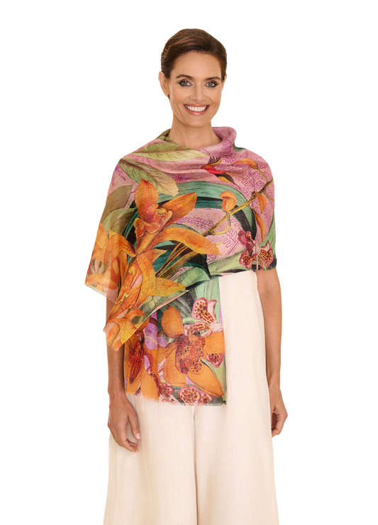 Powder Botany Bliss Linen Cotton Scarf Lavender