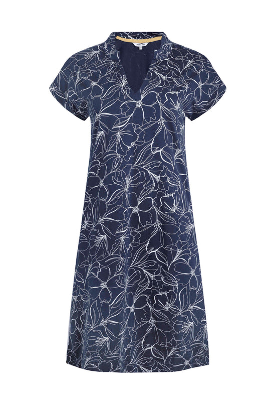 Weird Fish Suffolk's dark navy organic jersey dress sizes 8-22