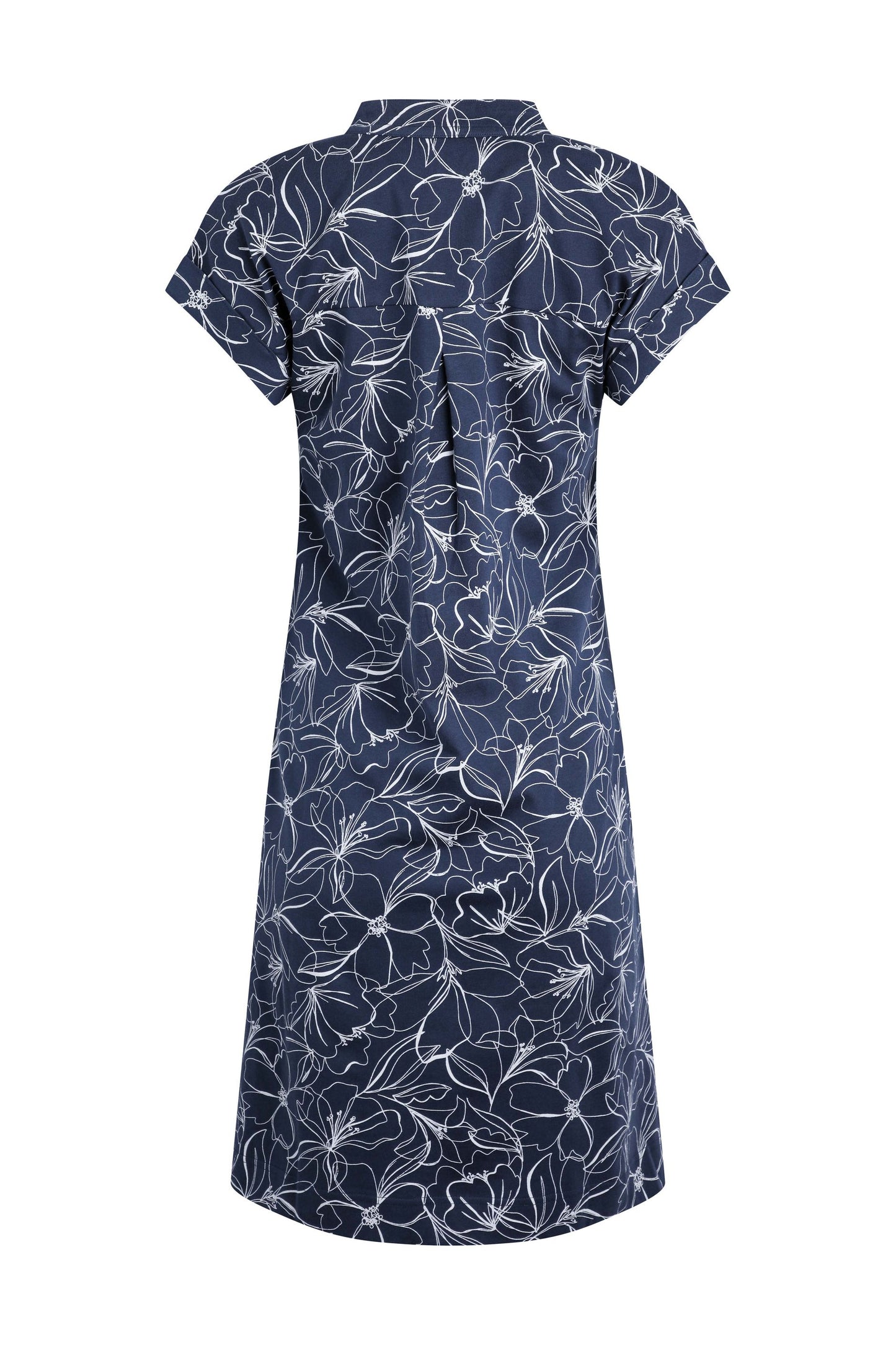 Weird Fish Suffolk's dark navy organic jersey dress sizes 8-22