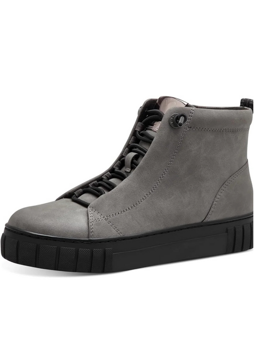 Marco Tozzi grey vegan suede ankle boot sizes 4-8