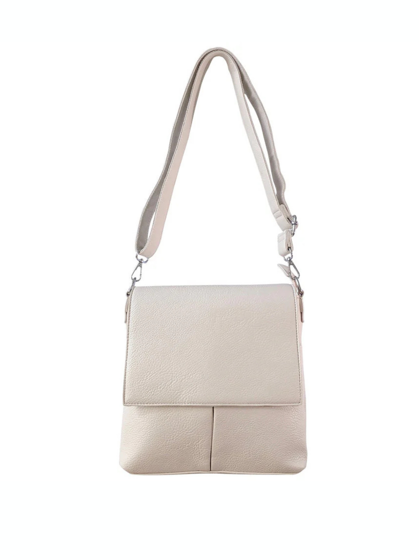 Tamsin Twin Pocket Shoulder Bag in White