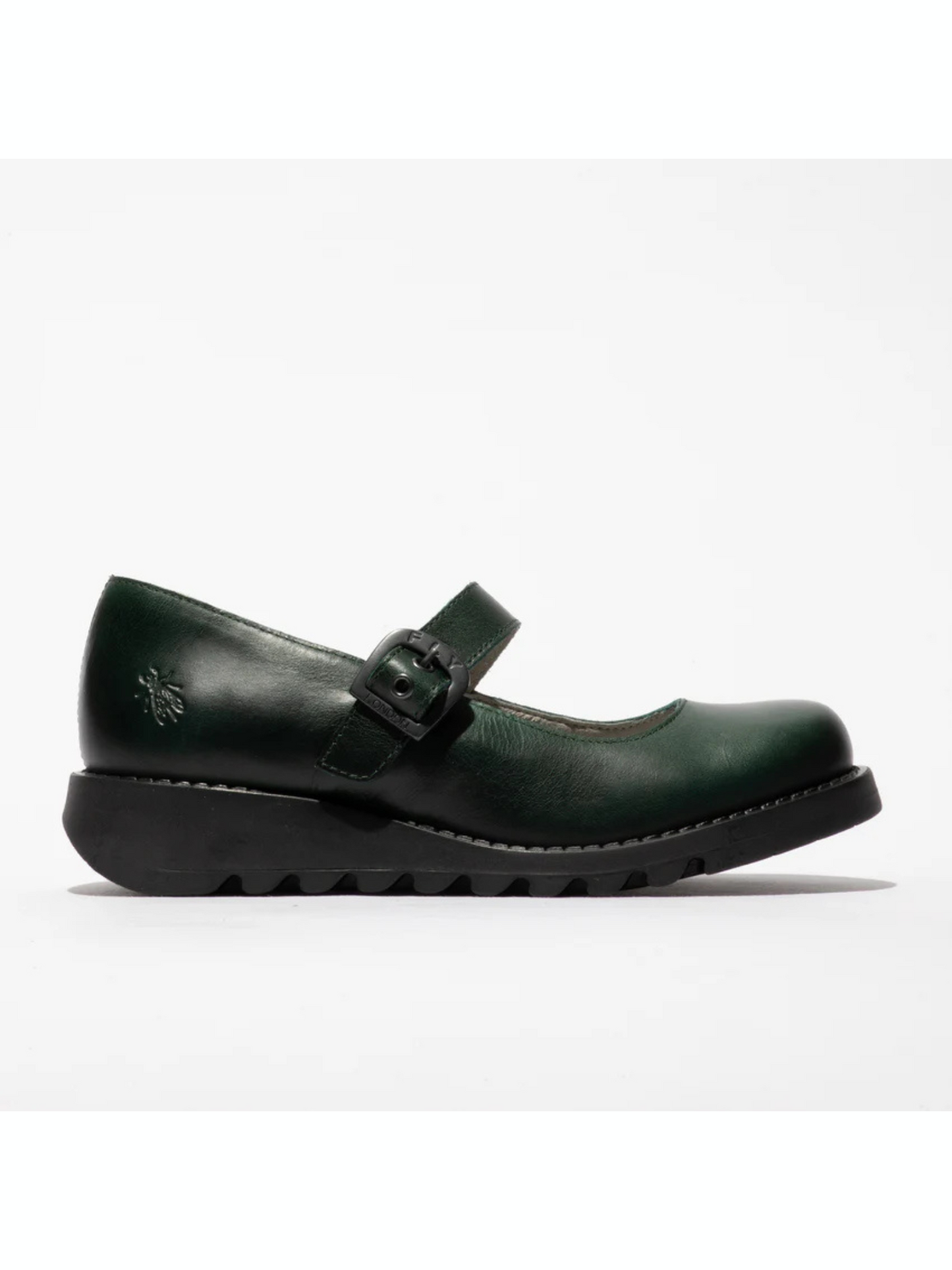 Fly of London black rug leather buckle shoe sizes 5-9 (38-42)