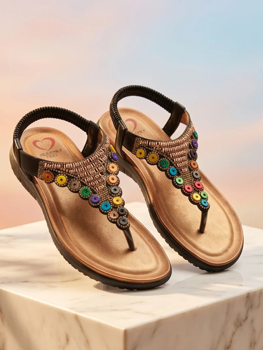 Heavenly Feet black Radiance sandals 4-8 (37-42)