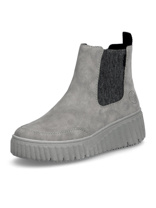 Rieker grey fleece lined Chelsea boot sizes 4-8
