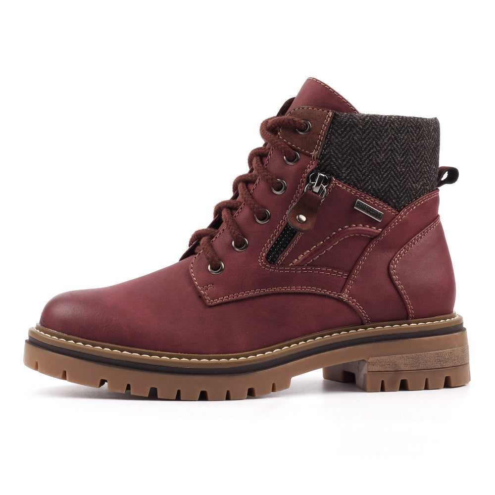 Lunar Caramel waterproof boots - burgundy sizes 4-8 (37-41)