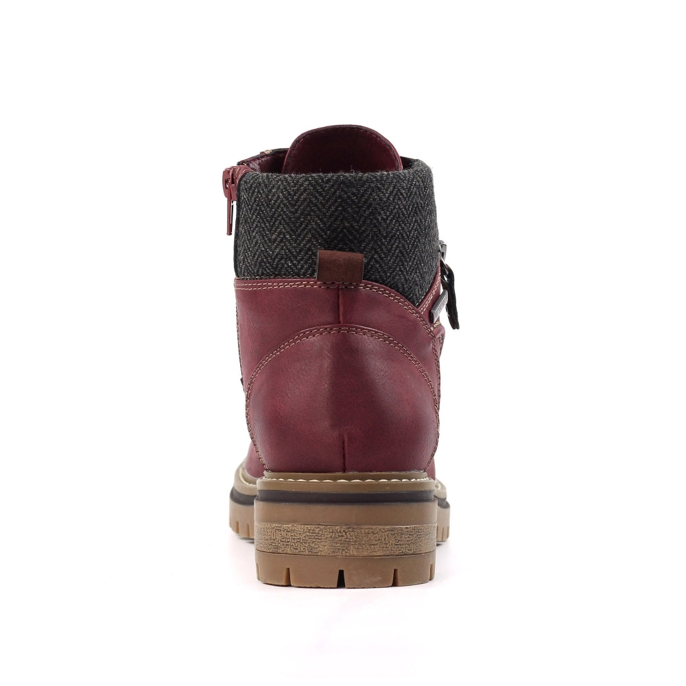 Lunar Caramel waterproof boots - burgundy sizes 4-8 (37-41)