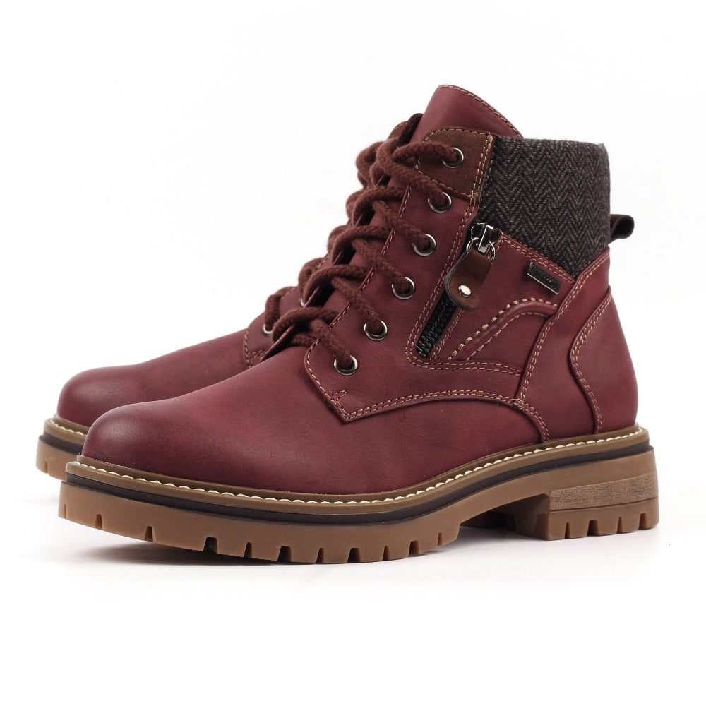 Lunar Caramel waterproof boots - burgundy sizes 4-8 (37-41)