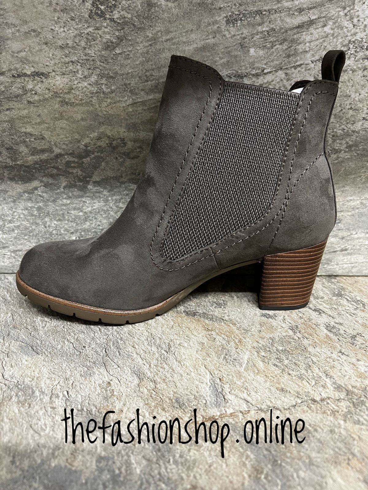 Marco Tozzi pepper heeled Chelsea ankle boot 4-9