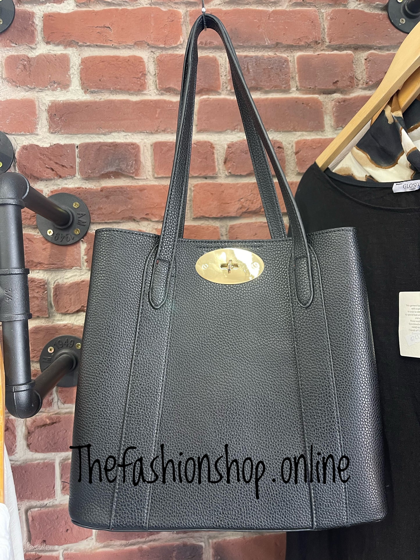 Large black tote bag
