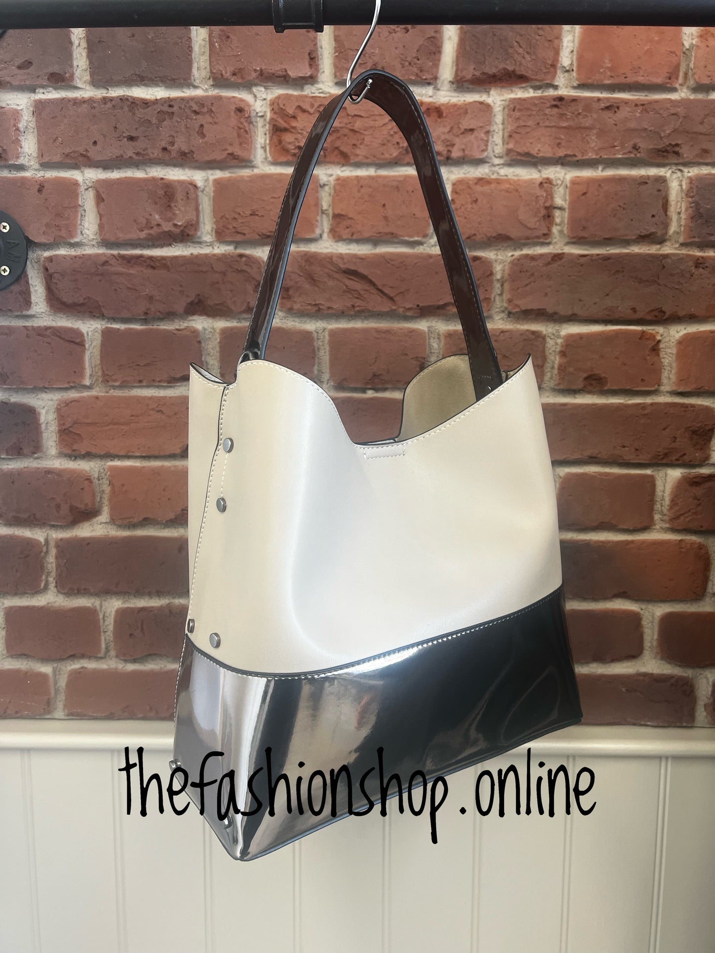 Stone and metallic bag in bag