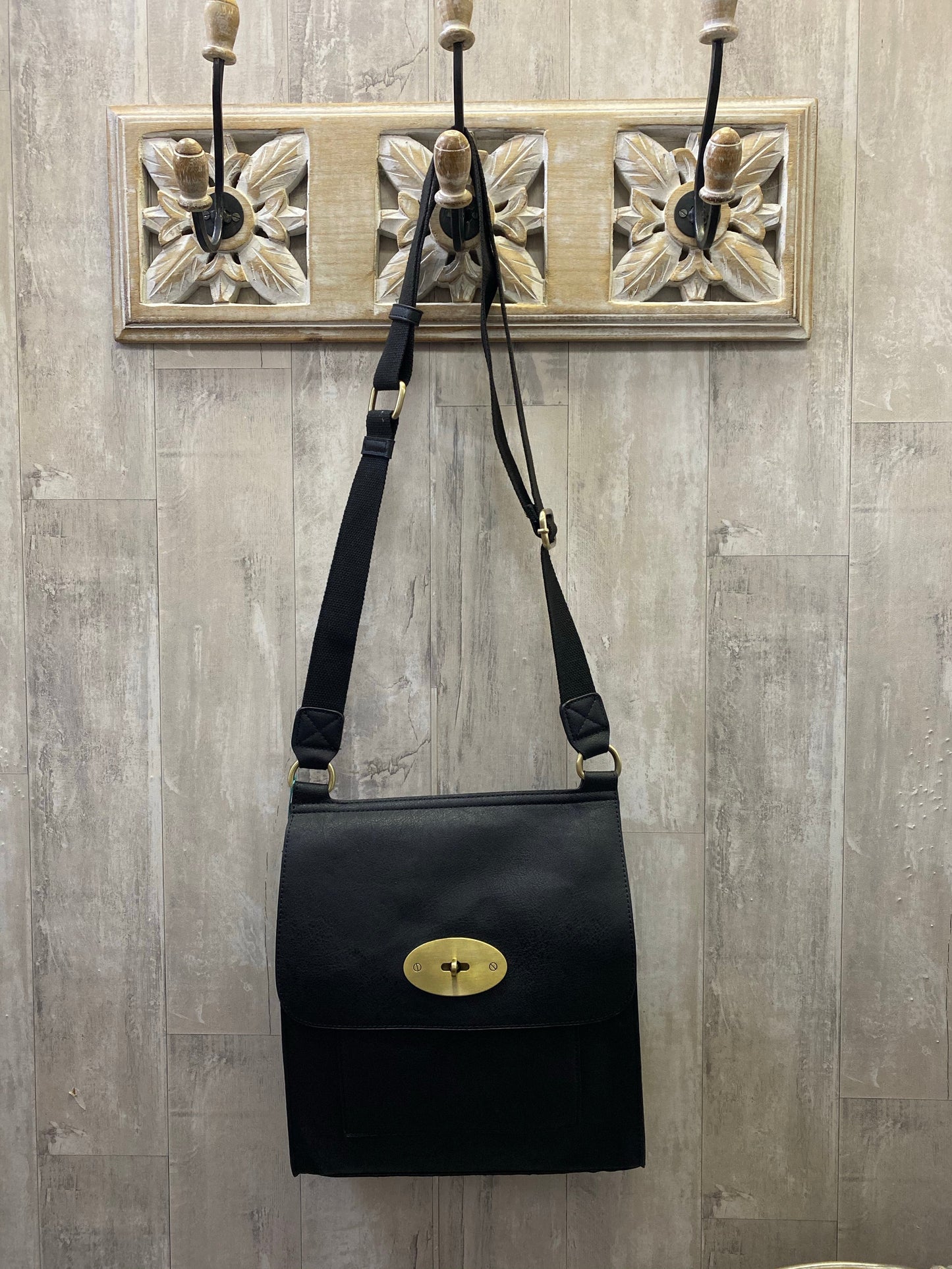 Black messenger bag