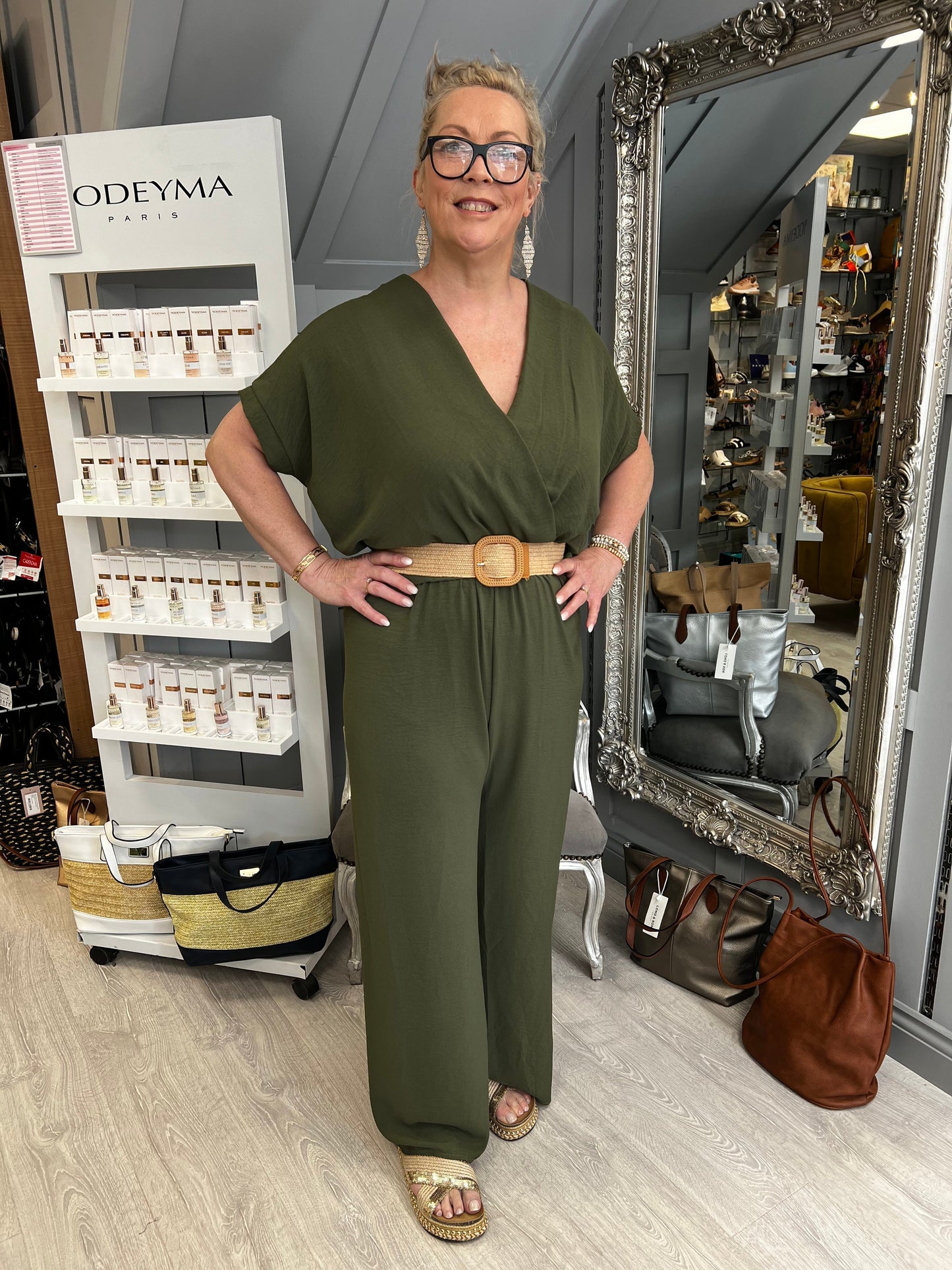 Khaki jumpsuit 14-16