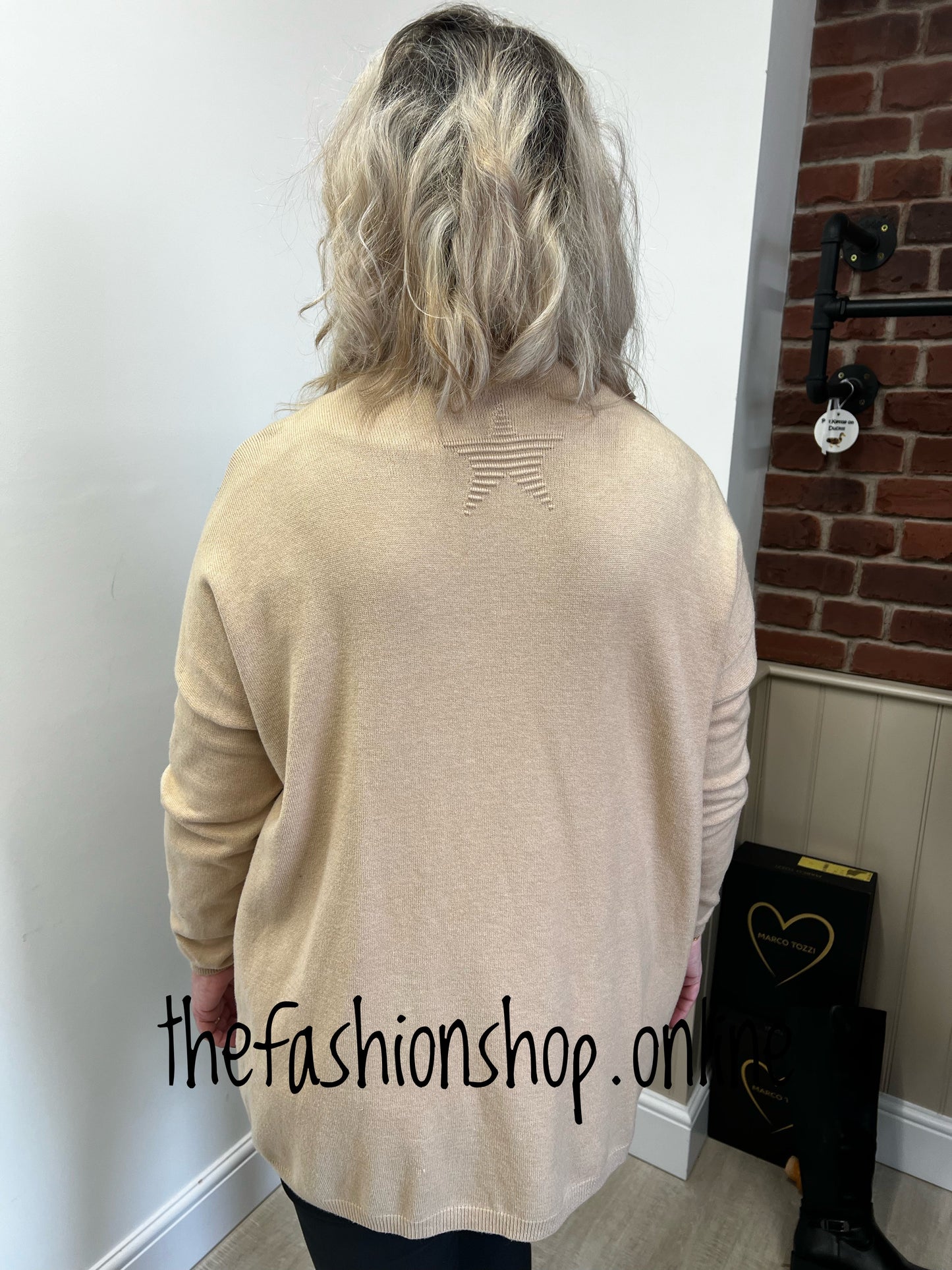 Camel star cardigan 10-16