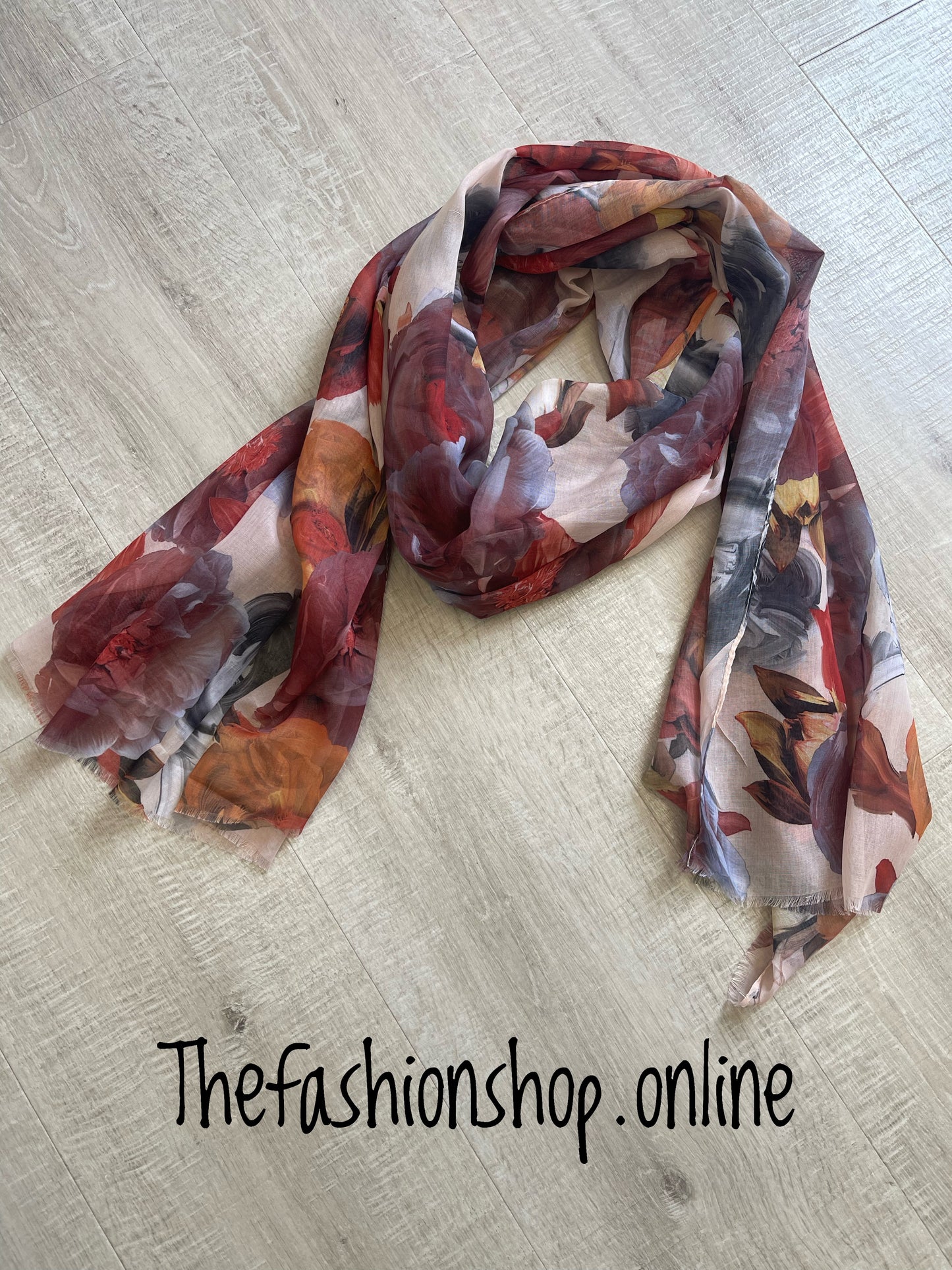 Antique roses scarf