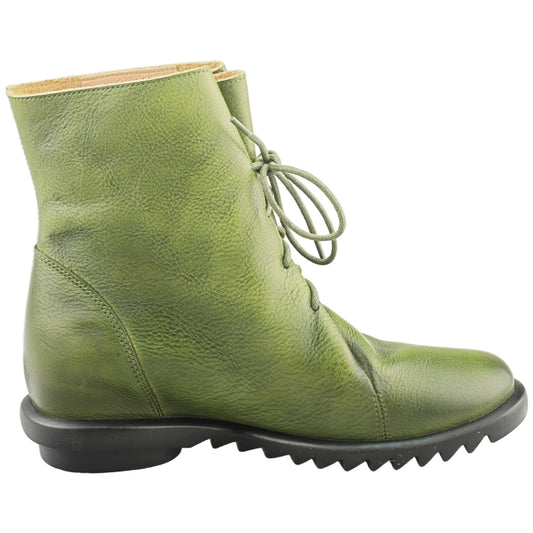 Laura Vita Cyrielle vert leather boots sizes 4-8 (37-41)