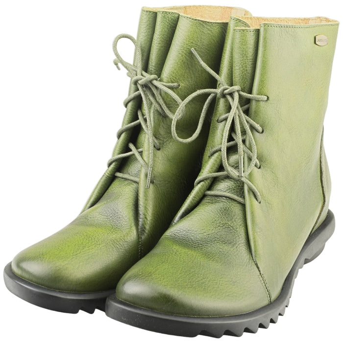 Laura Vita Cyrielle vert leather boots sizes 4-8 (37-41)
