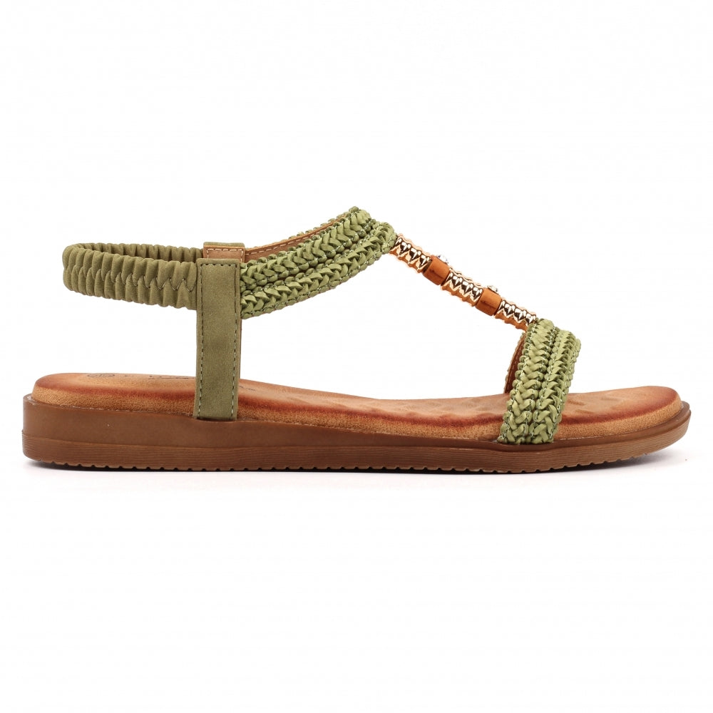 Lunar Portofino khaki sandals sizes 4-8 (37-41)