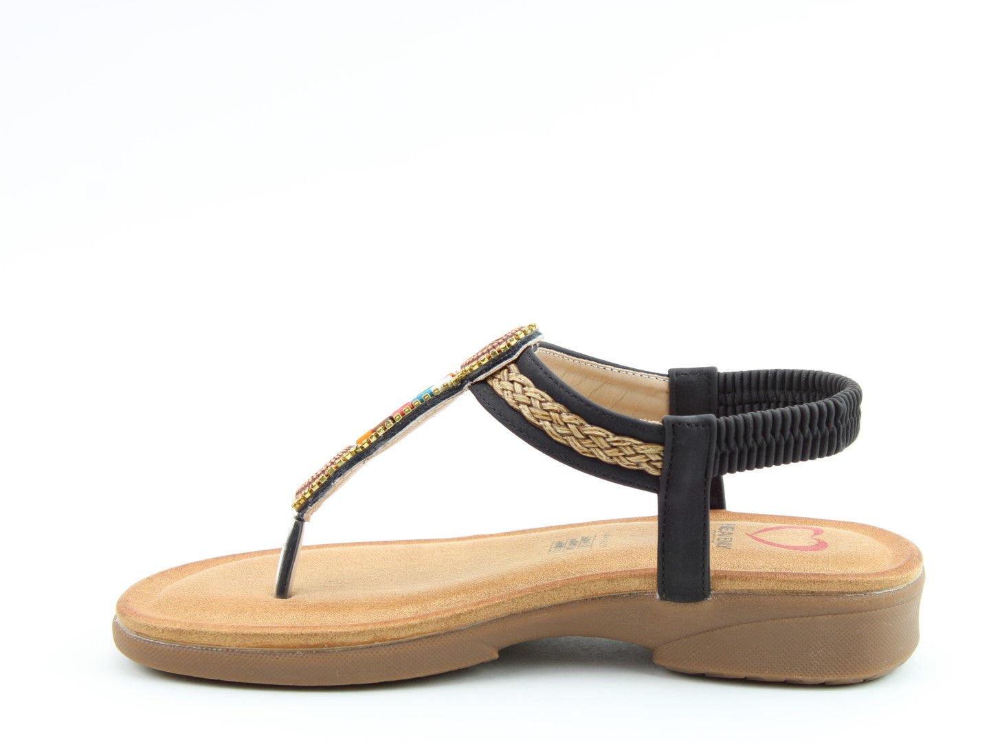 Heavenly Feet Zing black sandals sizes 4-8 (37-41)