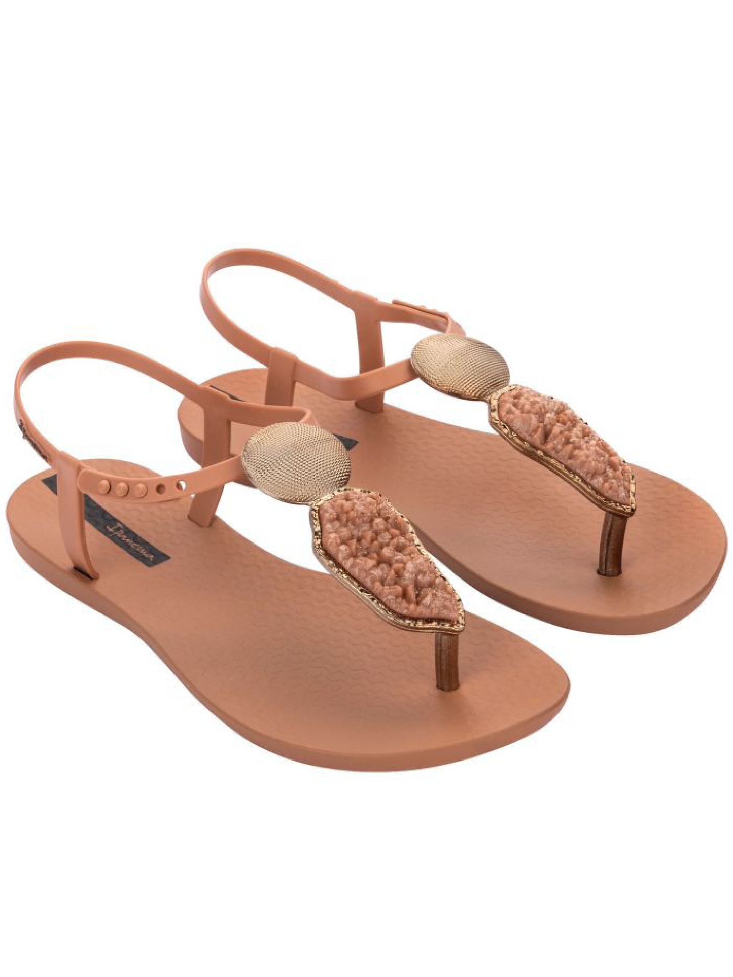Sunkiss tan Ipanema elegant crystal sandal 3-8