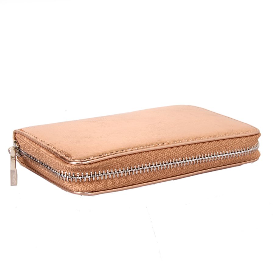 Red Cuckoo rose gold patterned purse