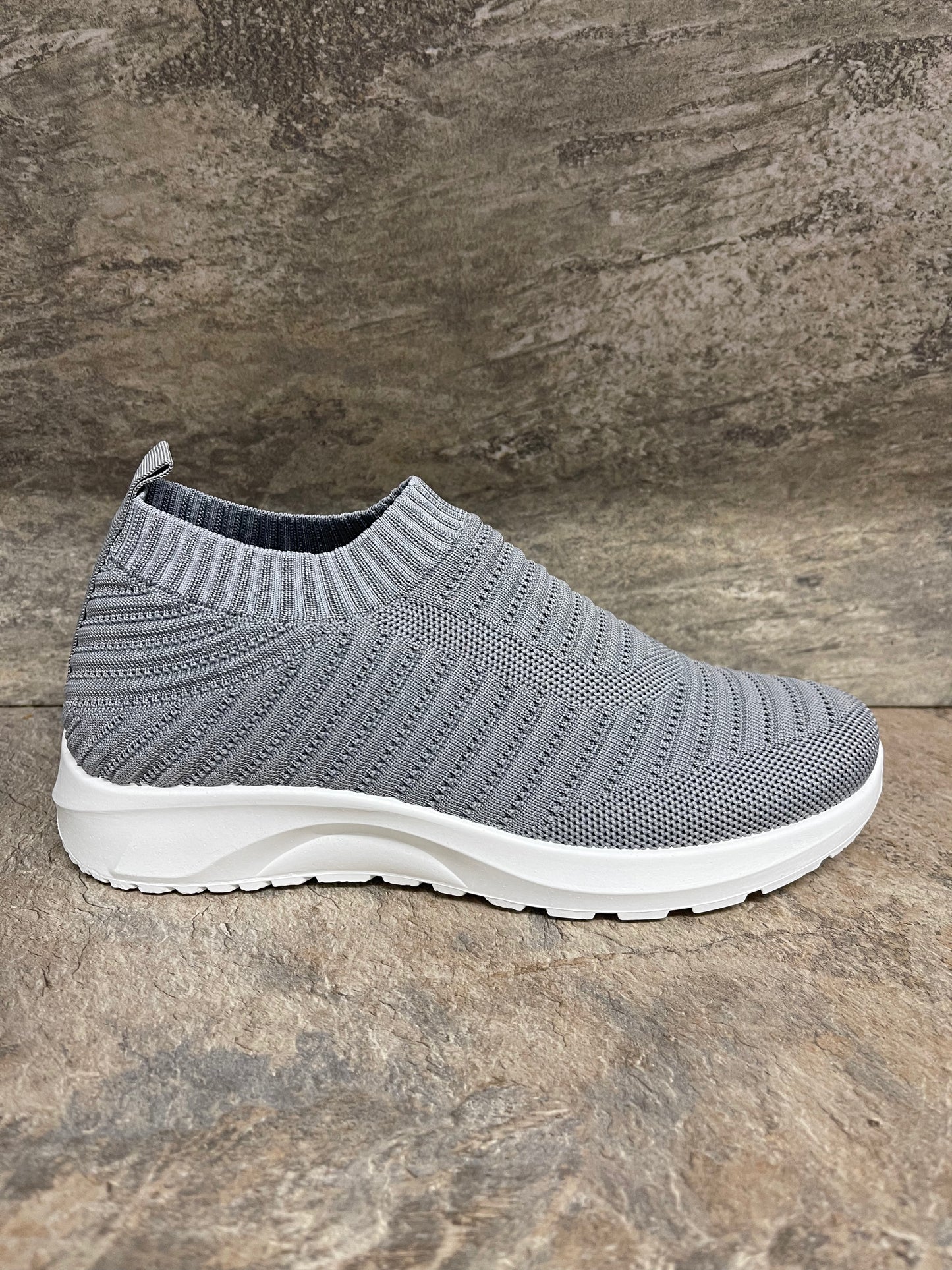 Grey casual slip on trainer 3-8