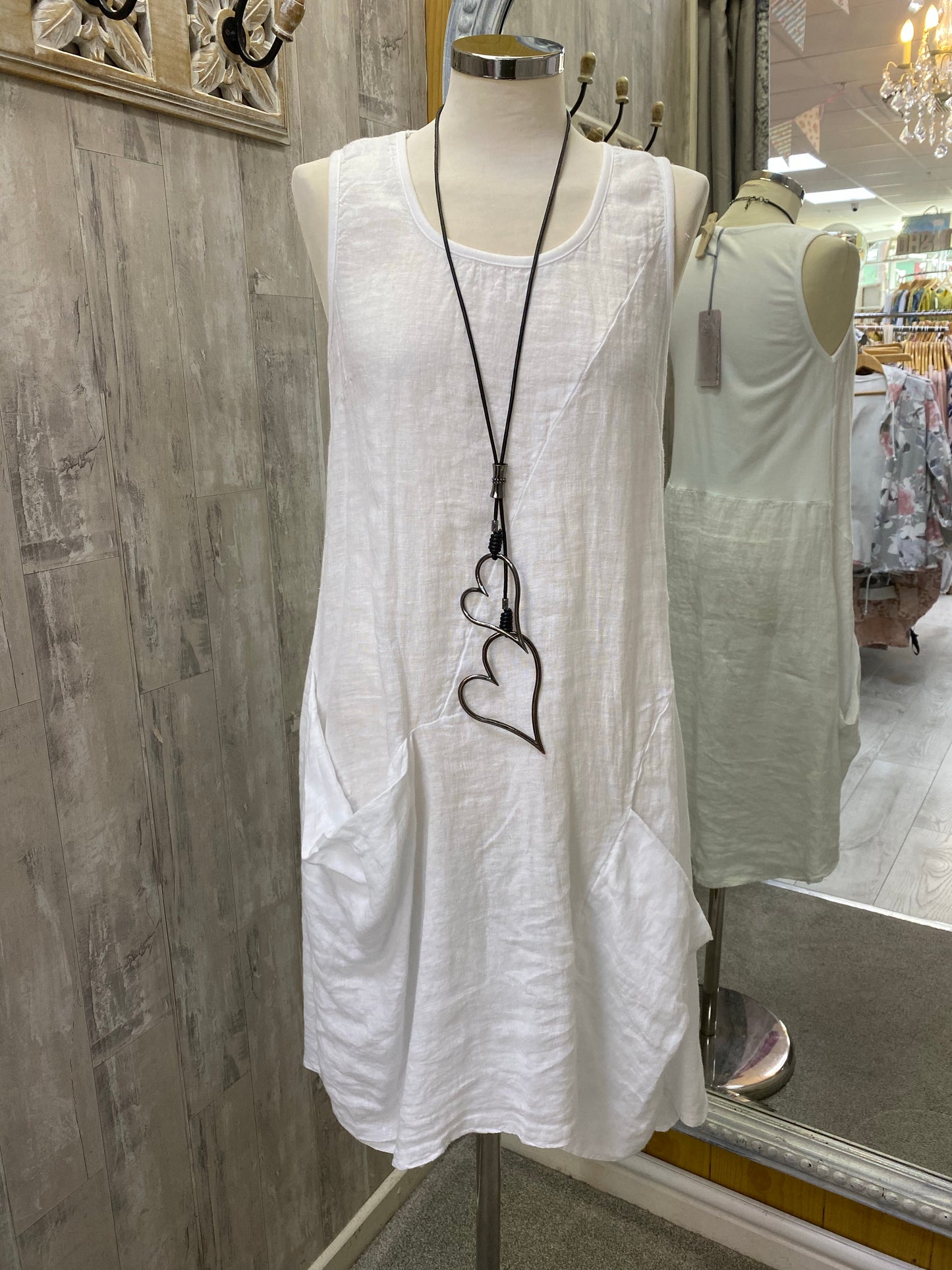 Italian linen dress - White