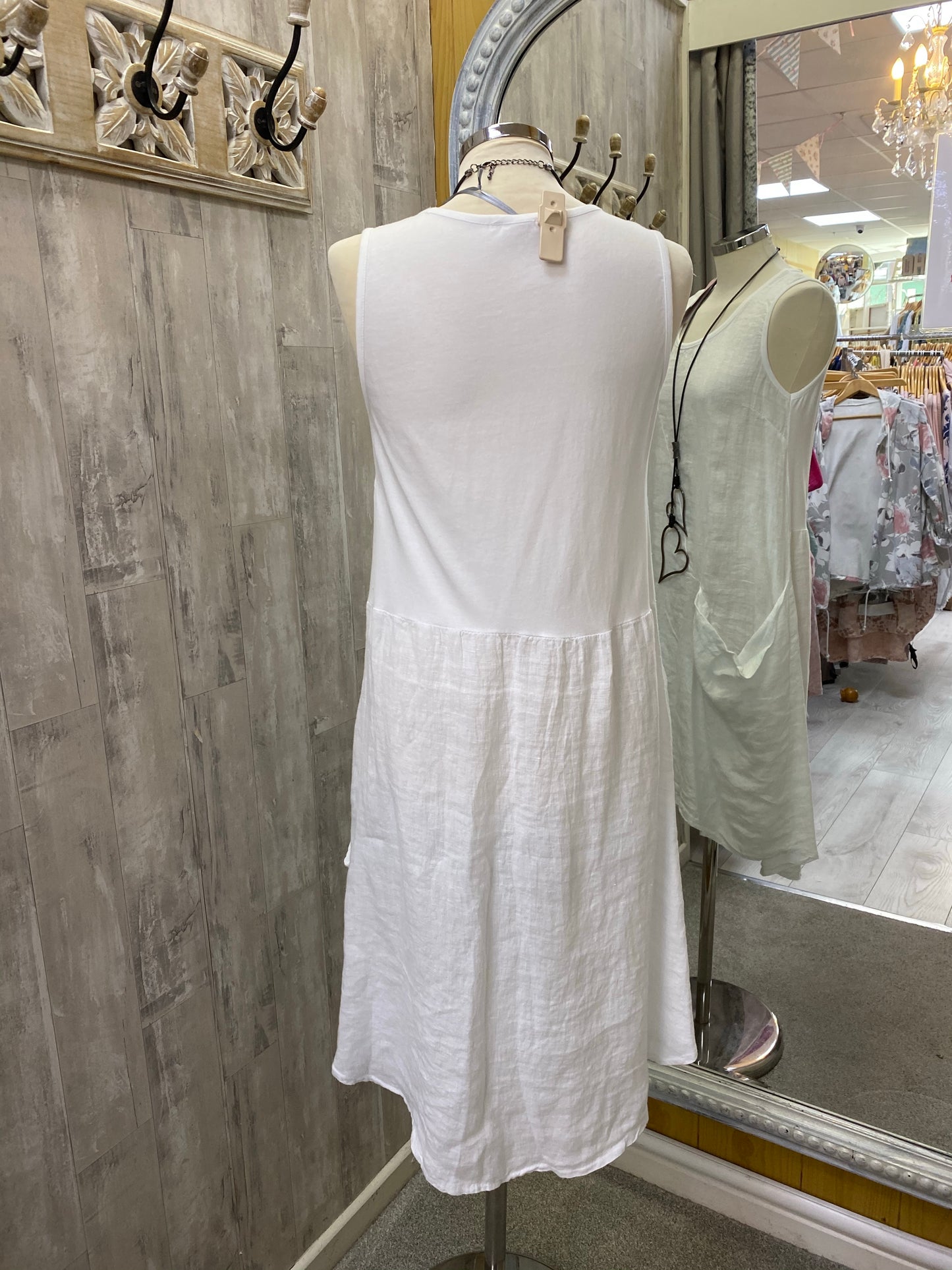 Italian linen dress - White