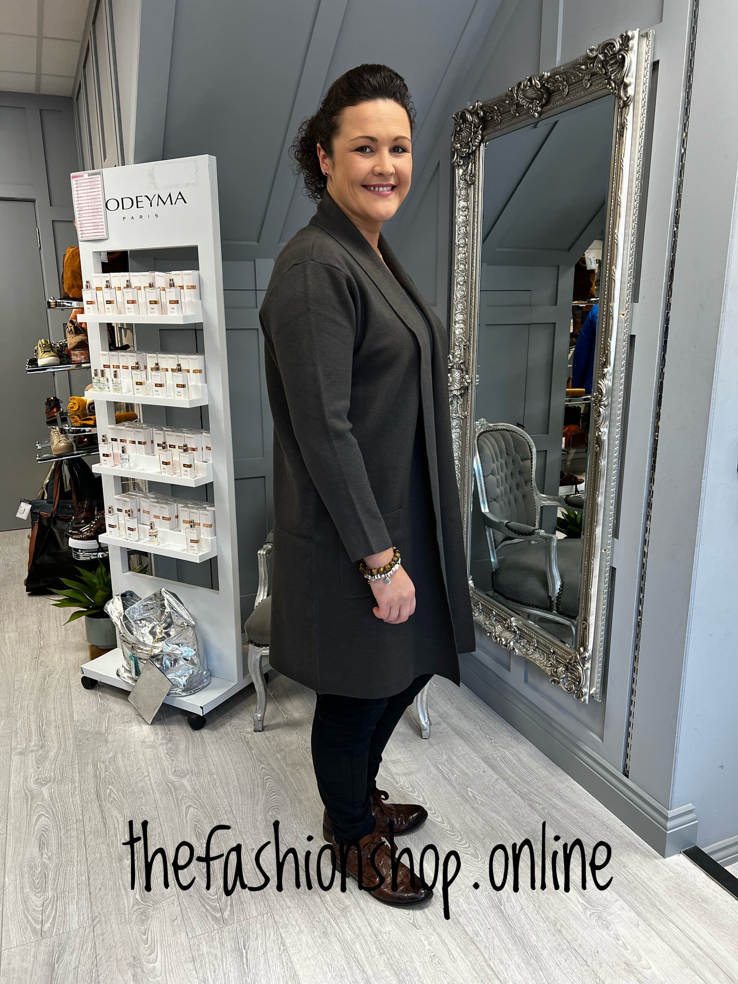 Mink roll collar coatigan 12-16