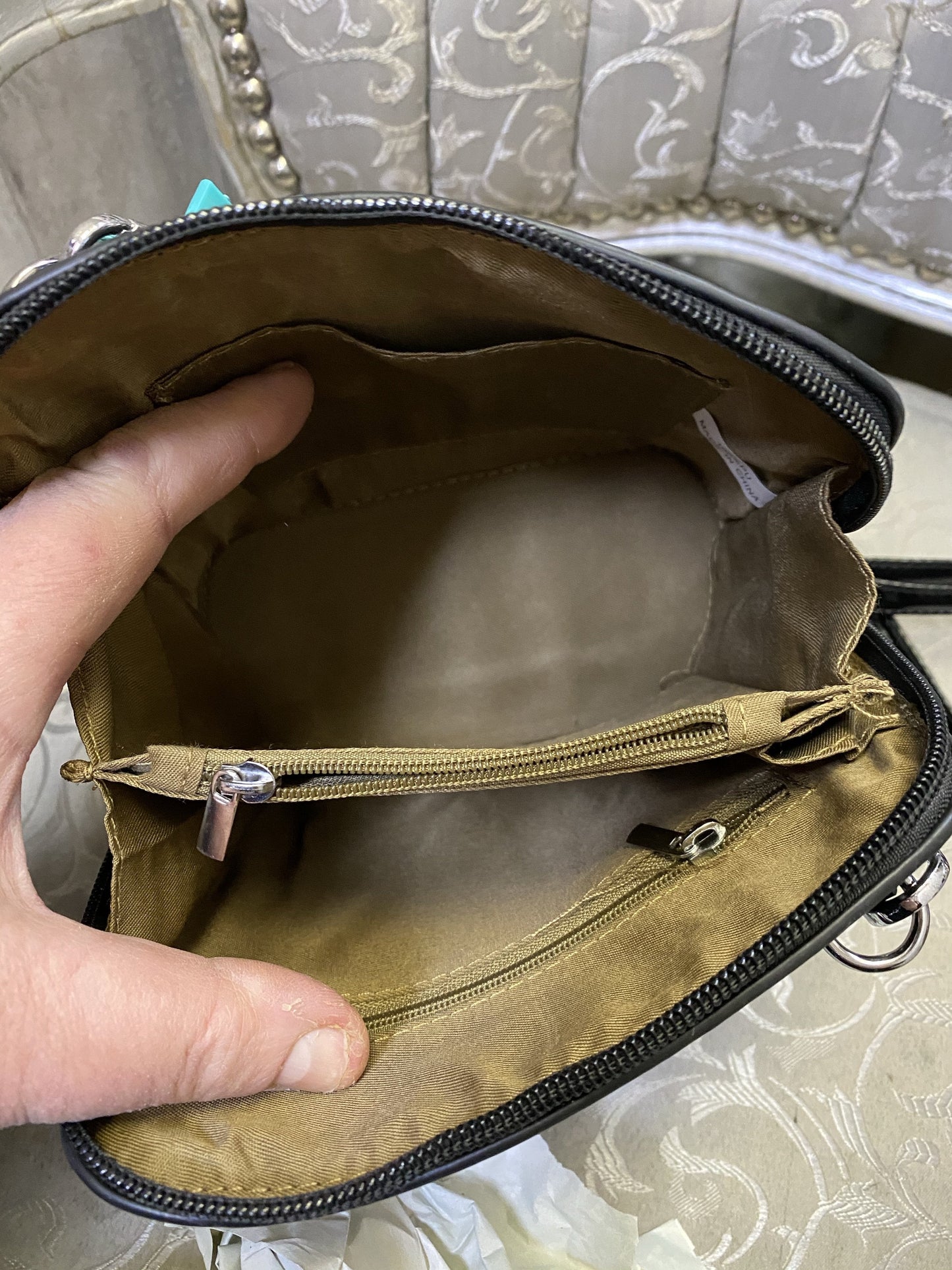 Black chic bag with long shoulder strap