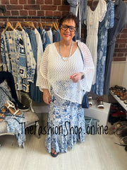 Paloma blue tiered maxi skirt sizes 10-18