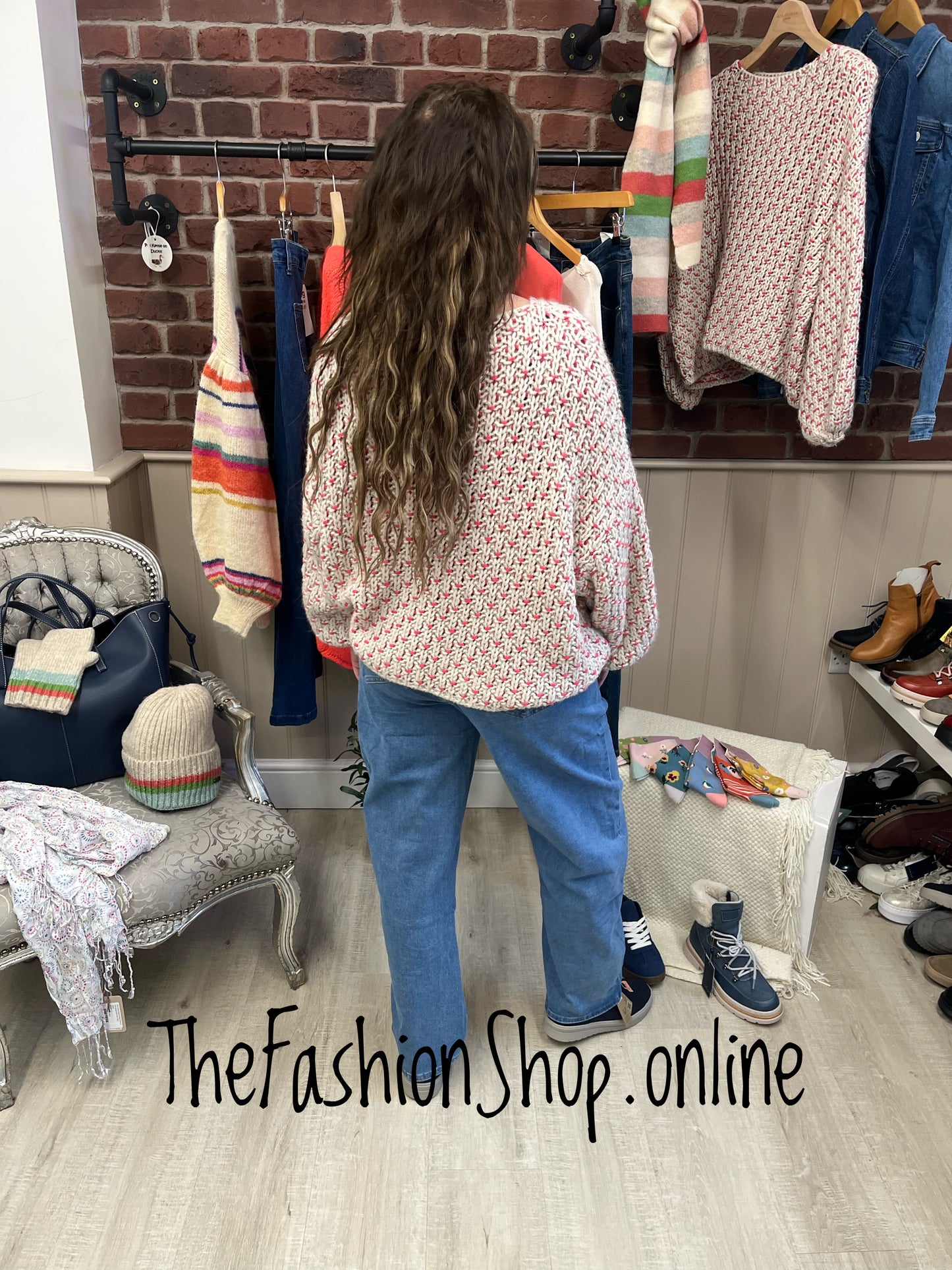 Kirsty wool mix woven jumper 8-16