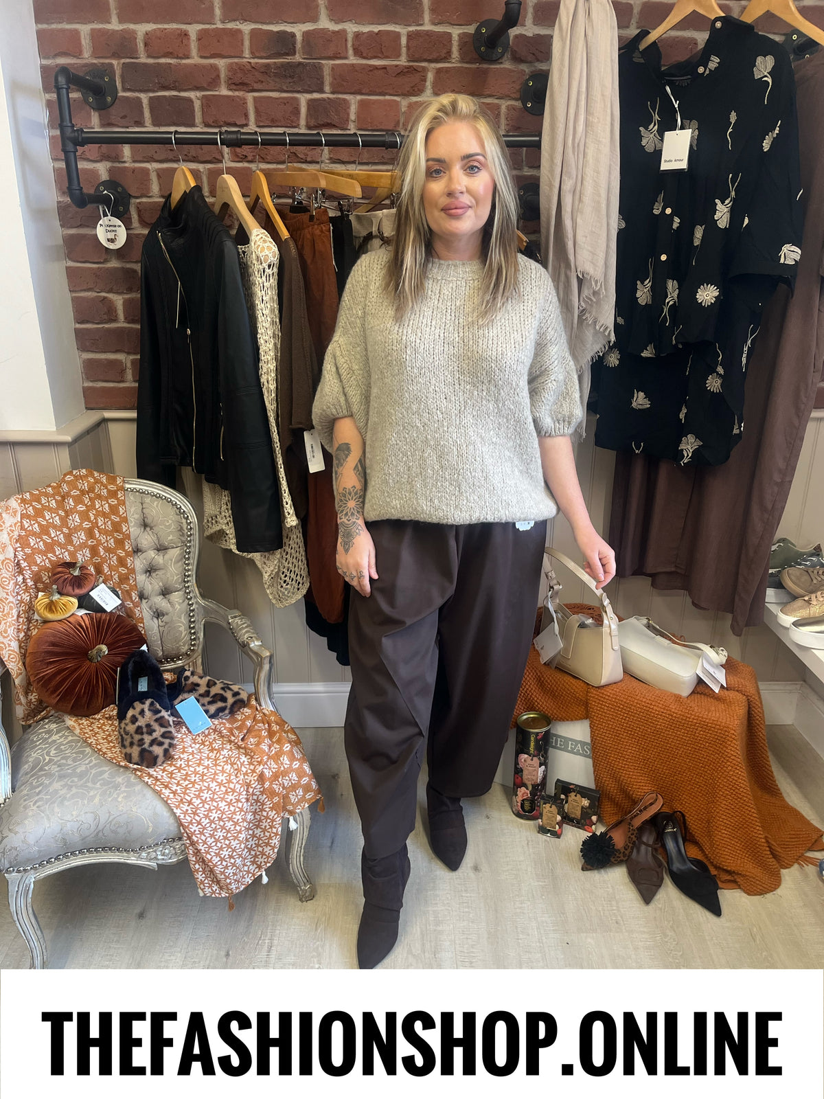 Avril beige wool mix jumper 10-18