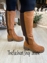Sadie Camel faux suede knee high boots sizes 3-8 (36-41)