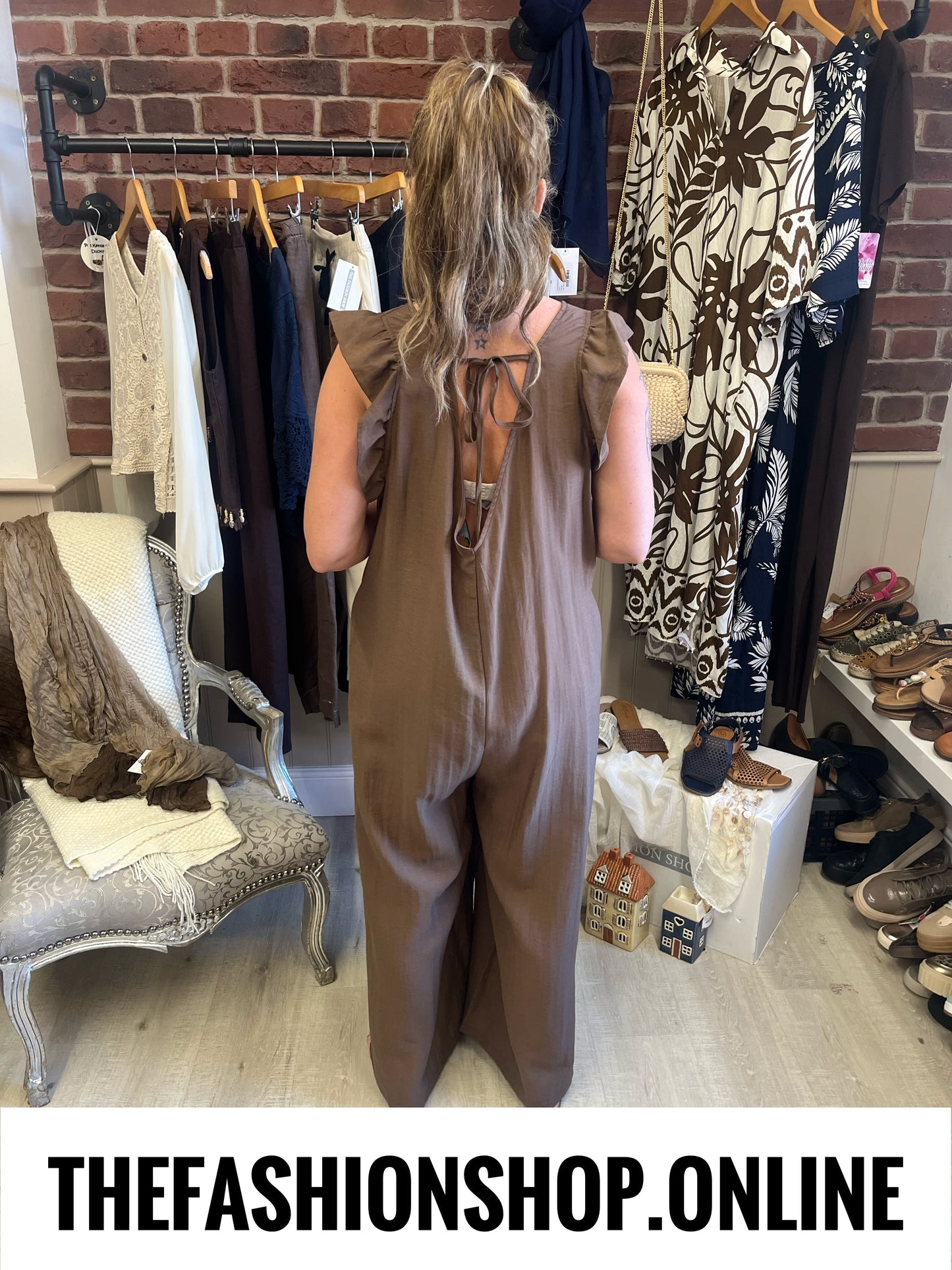 Fly Out brown jumpsuit 10-16