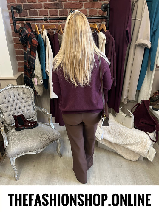 Imogen damson fine knit cardigan 8-14