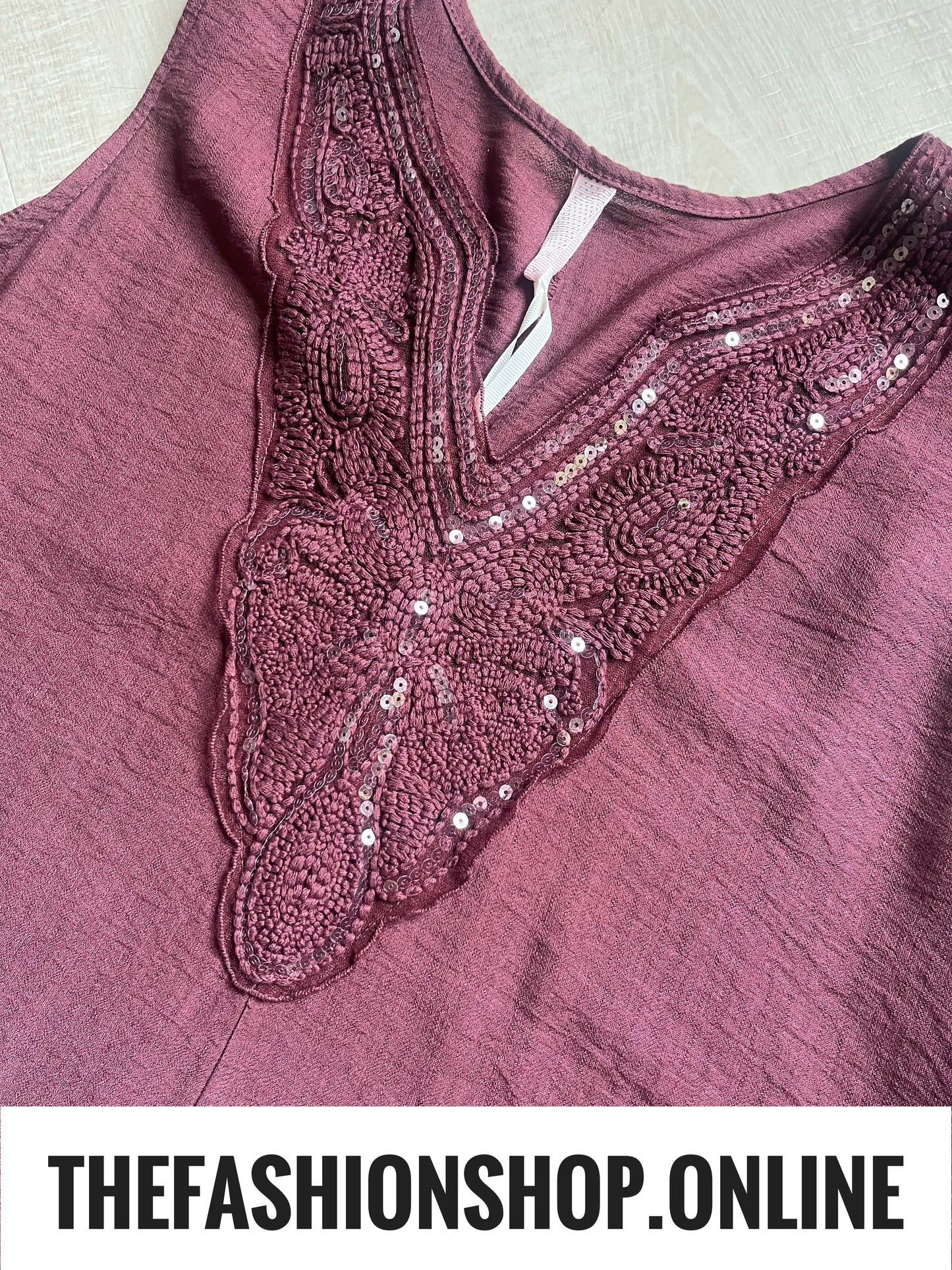 Amara wine embellished dress 10-16