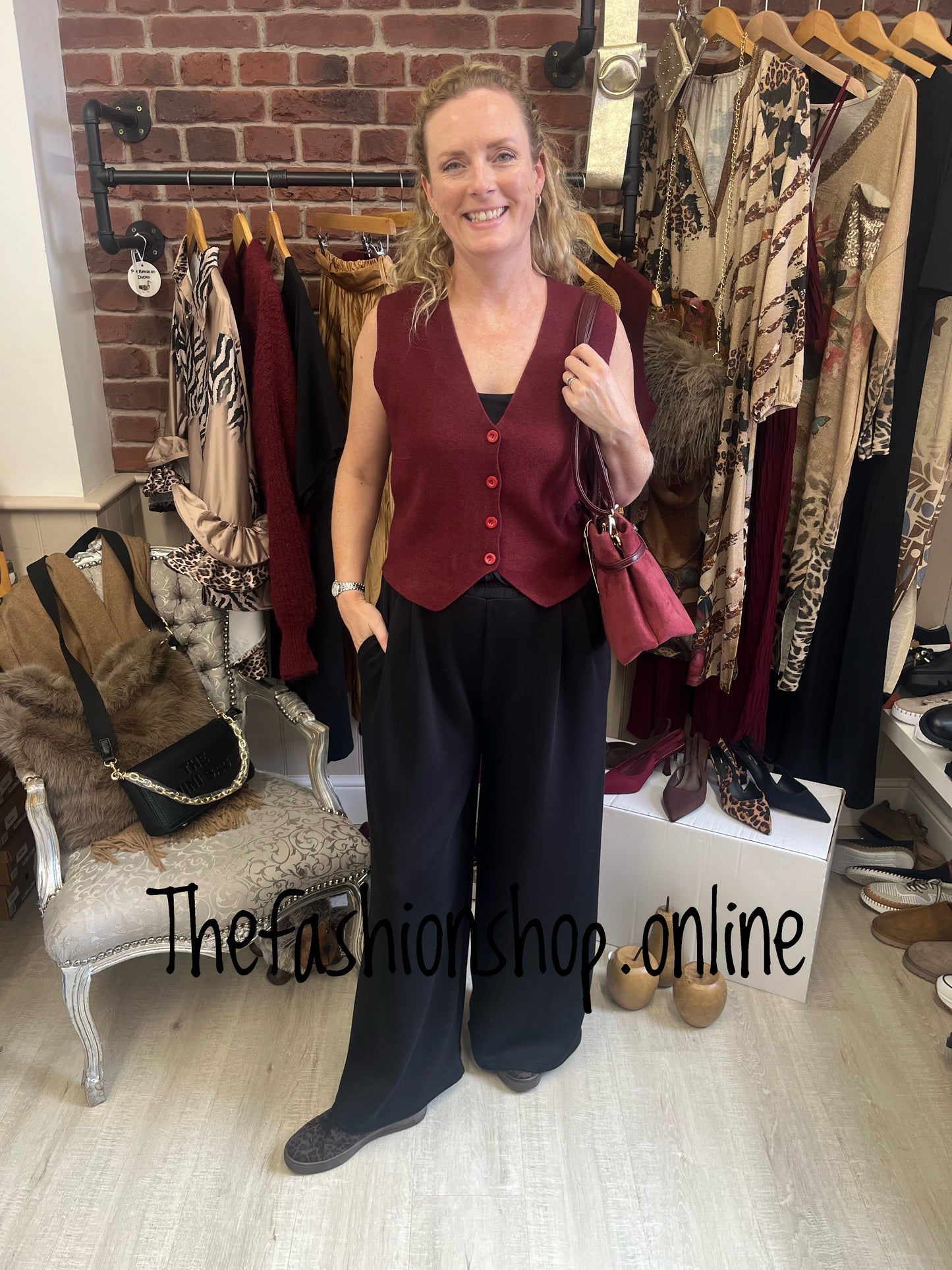 Charlie wine waistcoat 8-12