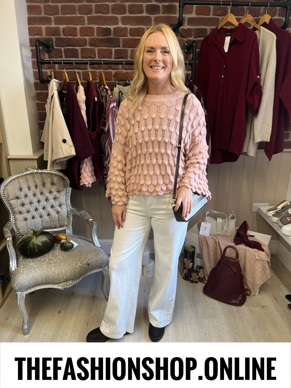 Eloise blush pink petal jumper 8-16