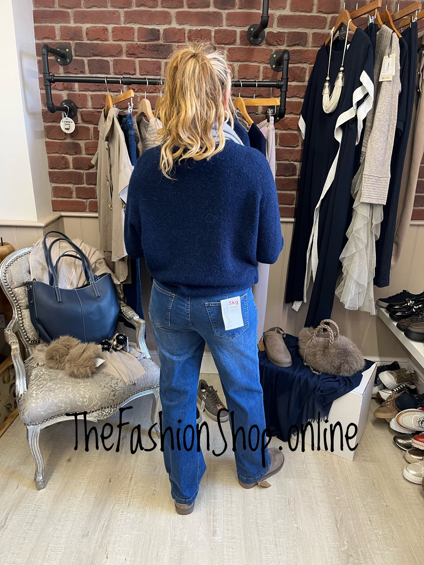 Jenny navy wool mix jumper 8-16 includes Alpaca wool