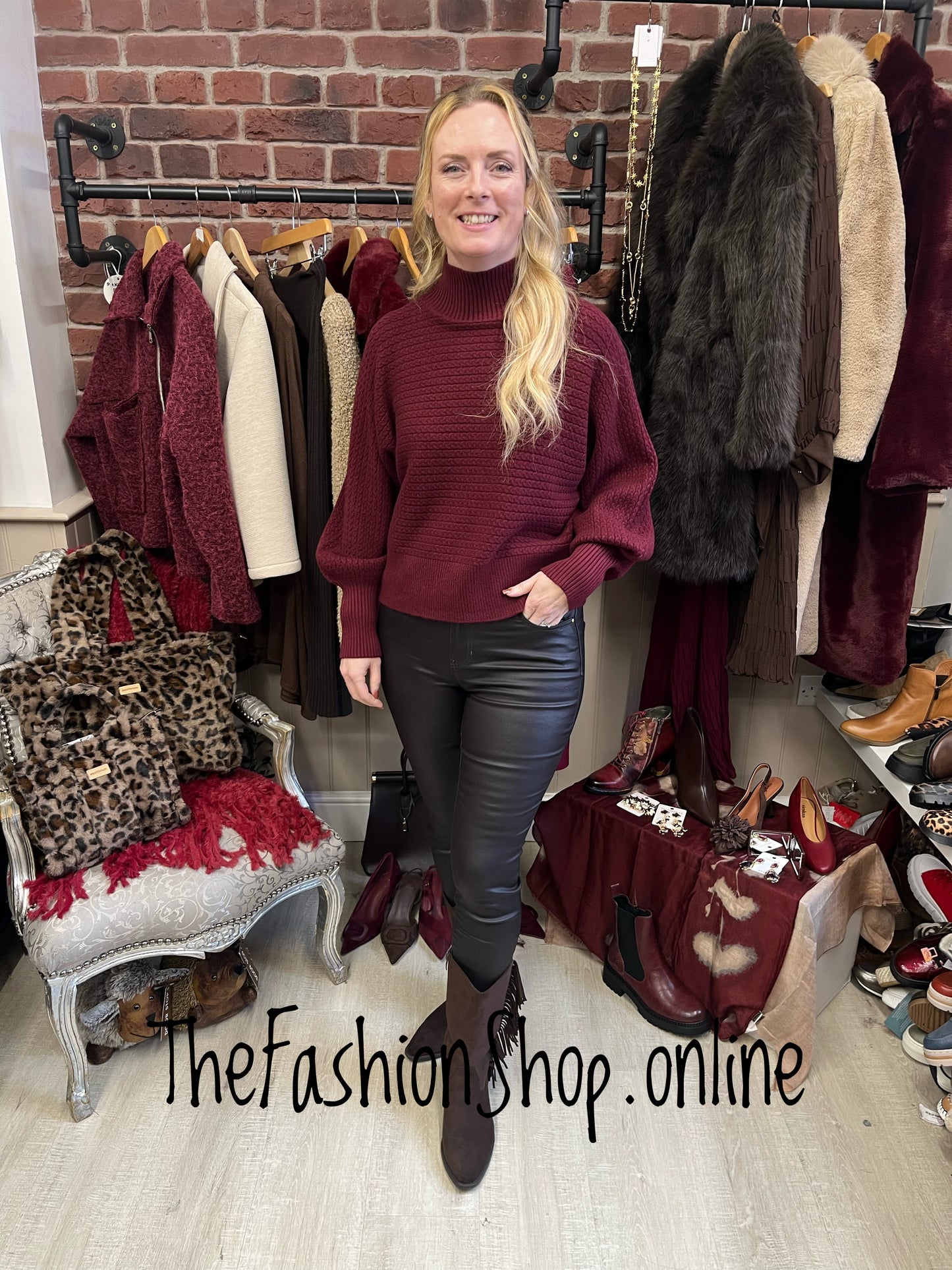 Colette wine jumper 8-14